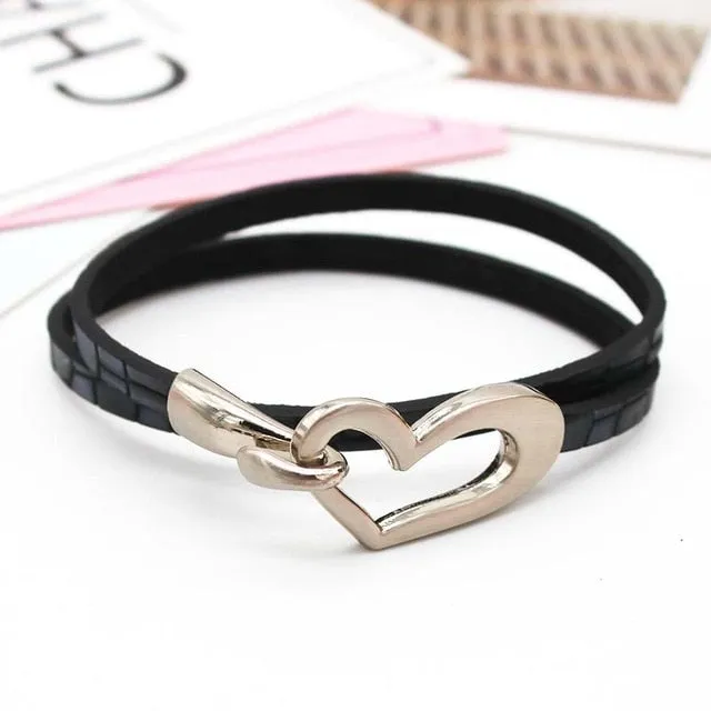Black Simple Charm Leather Women’s Minimalist Bracelet
