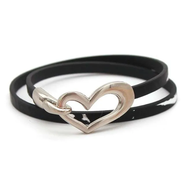 Black Simple Charm Leather Women’s Minimalist Bracelet