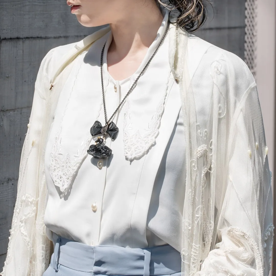 Black Swan Cream Cake Necklace【Japan Jewelry】