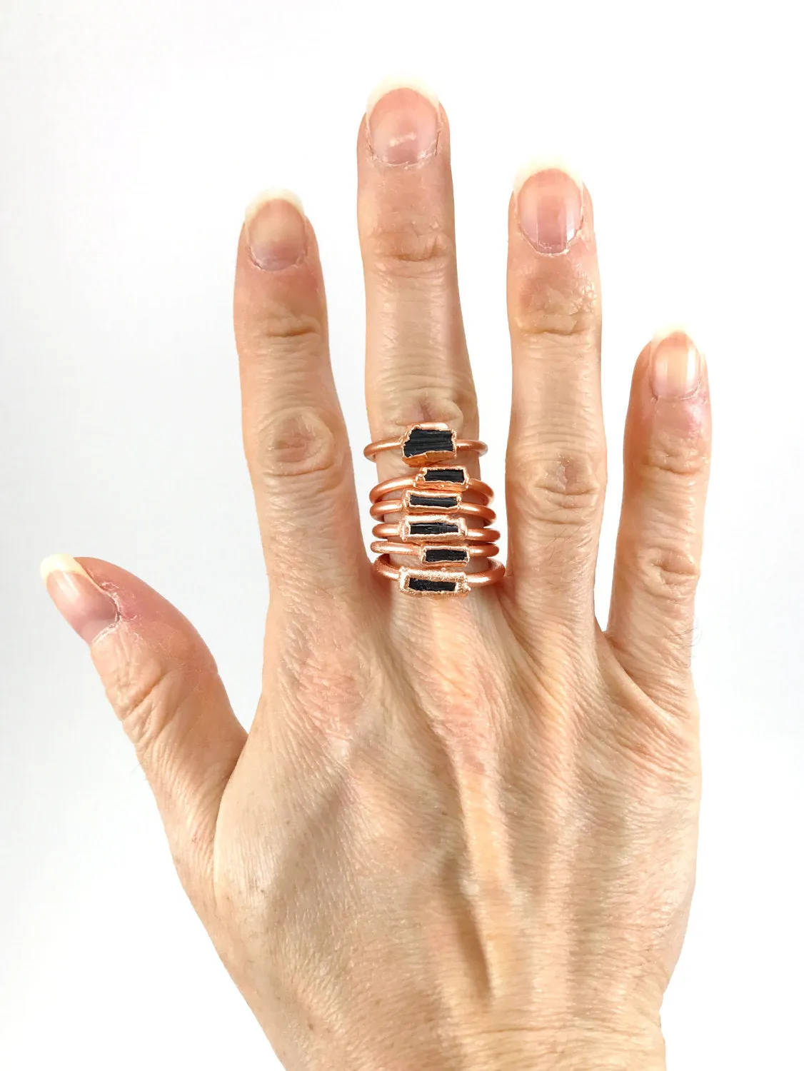 Black Tourmaline Ring | October Birthstone