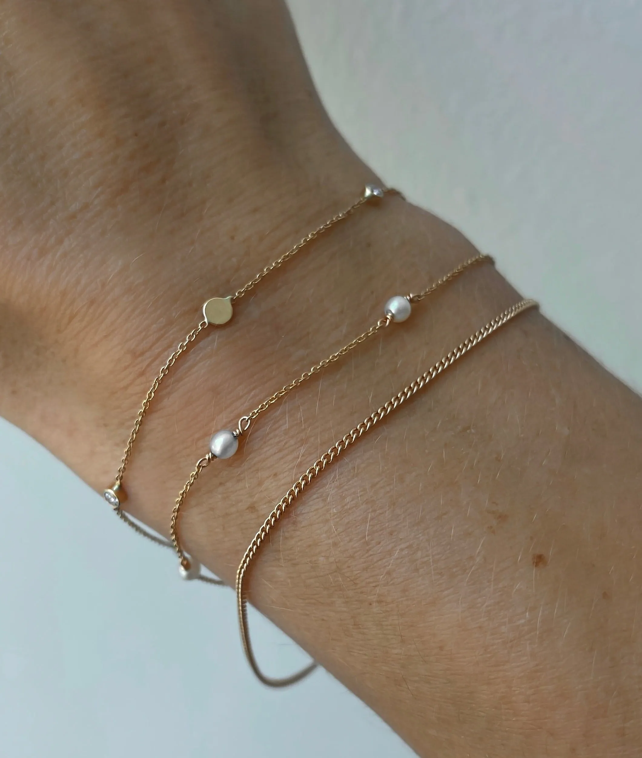 BLAKE Minimalist Curb Chain Bracelet 14K