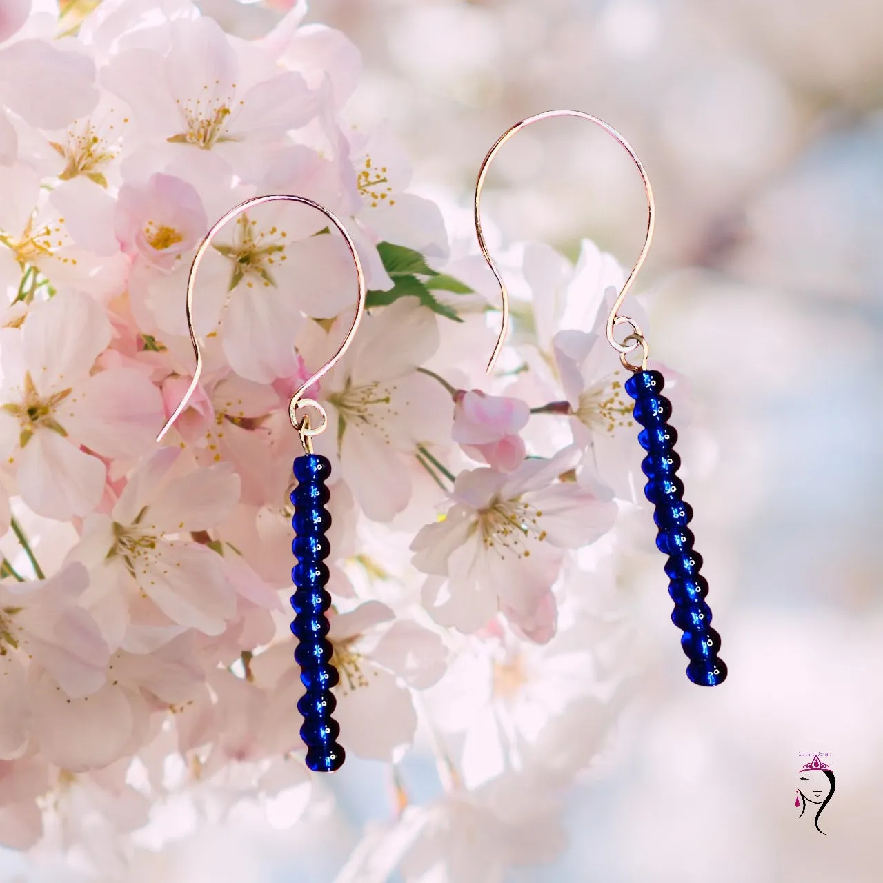 Blue Crystal Earrings.  #21052