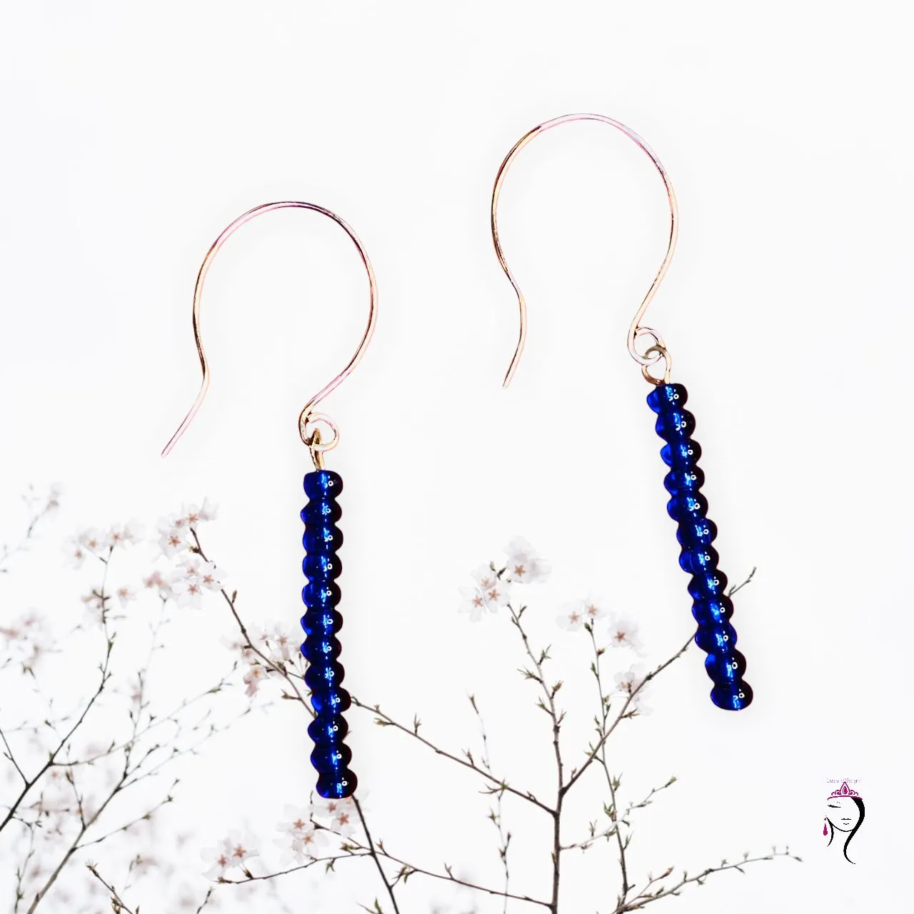 Blue Crystal Earrings.  #21052