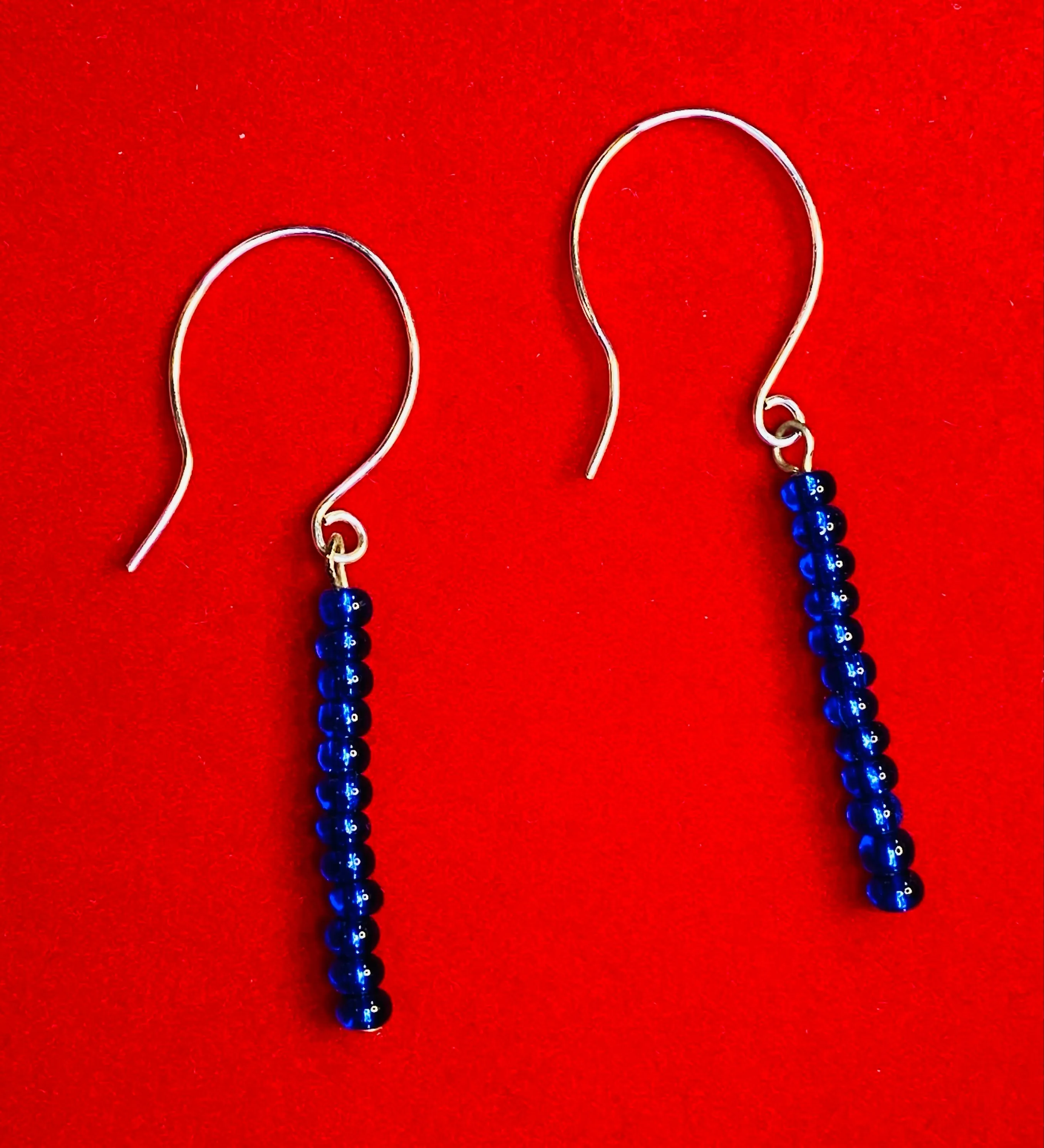 Blue Crystal Earrings.  #21052