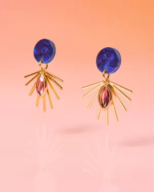 Blue Sun Burst Dangles