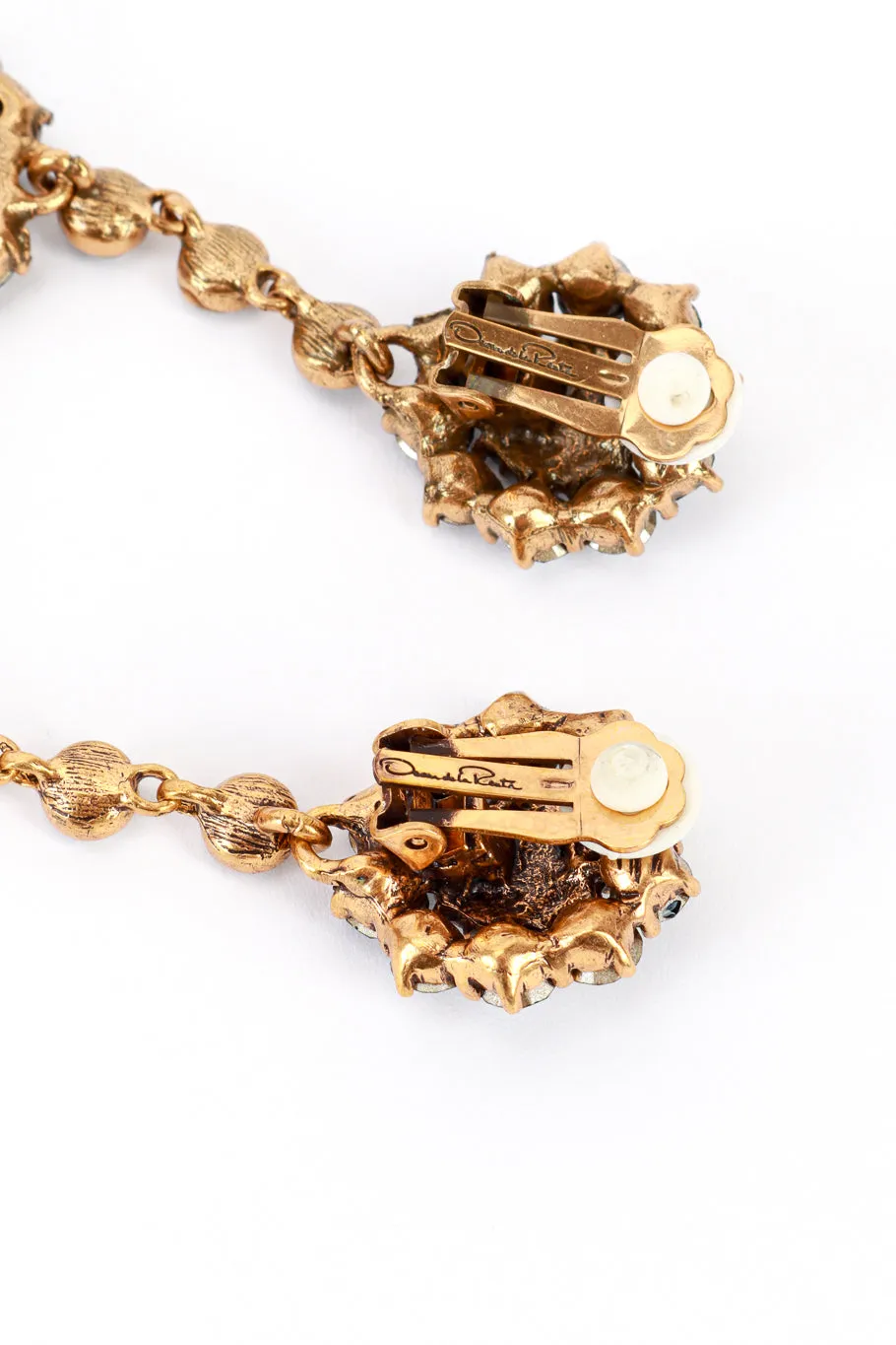 Blues Crystal Floral Starburst Drop Earrings