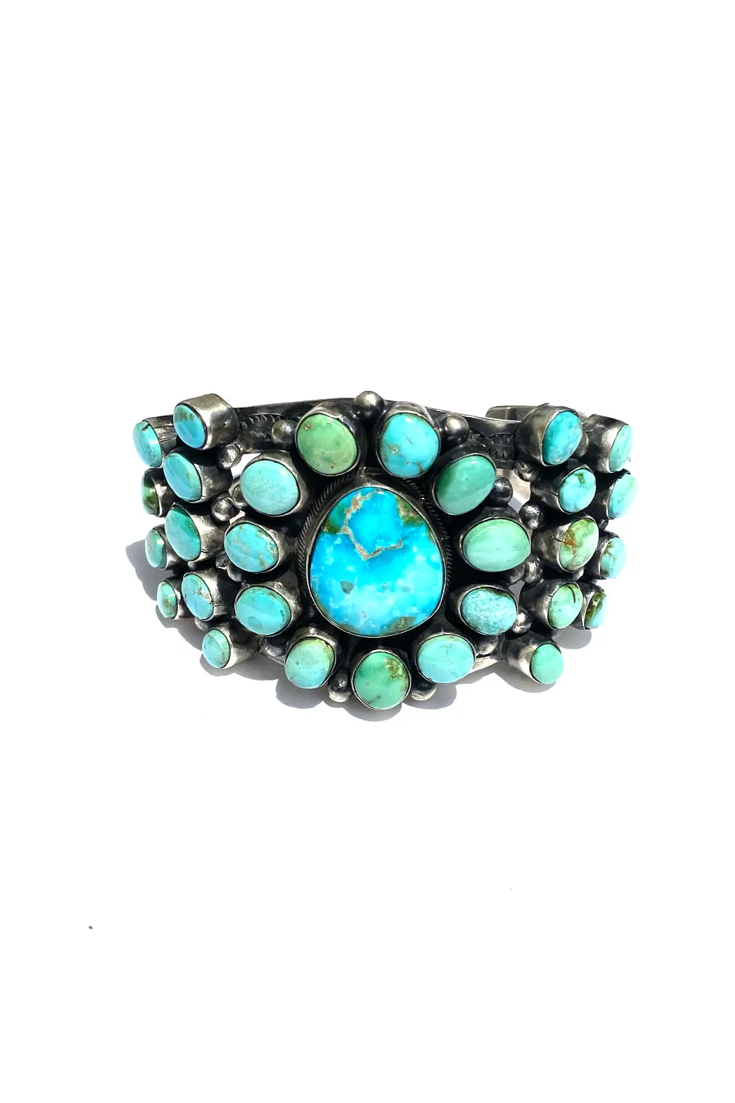 Bobby Johnson Sonoran Gold Turquoise Cluster Bracelet