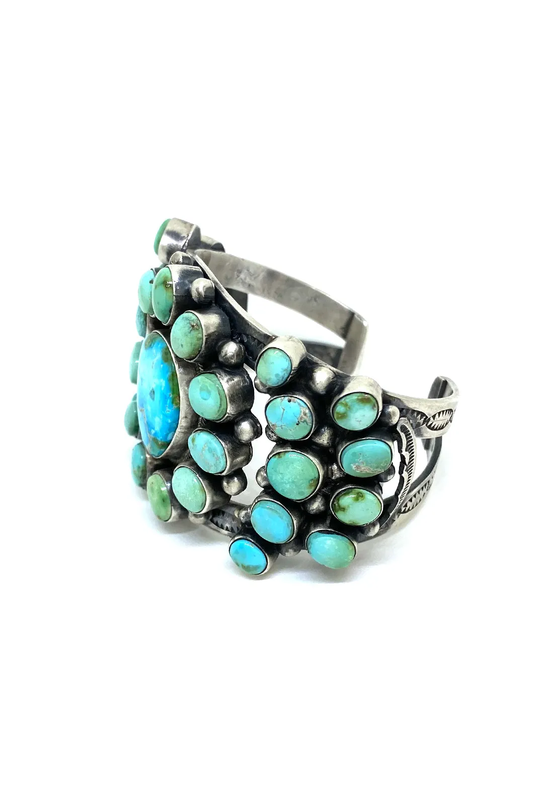 Bobby Johnson Sonoran Gold Turquoise Cluster Bracelet