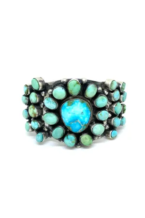 Bobby Johnson Sonoran Gold Turquoise Cluster Bracelet