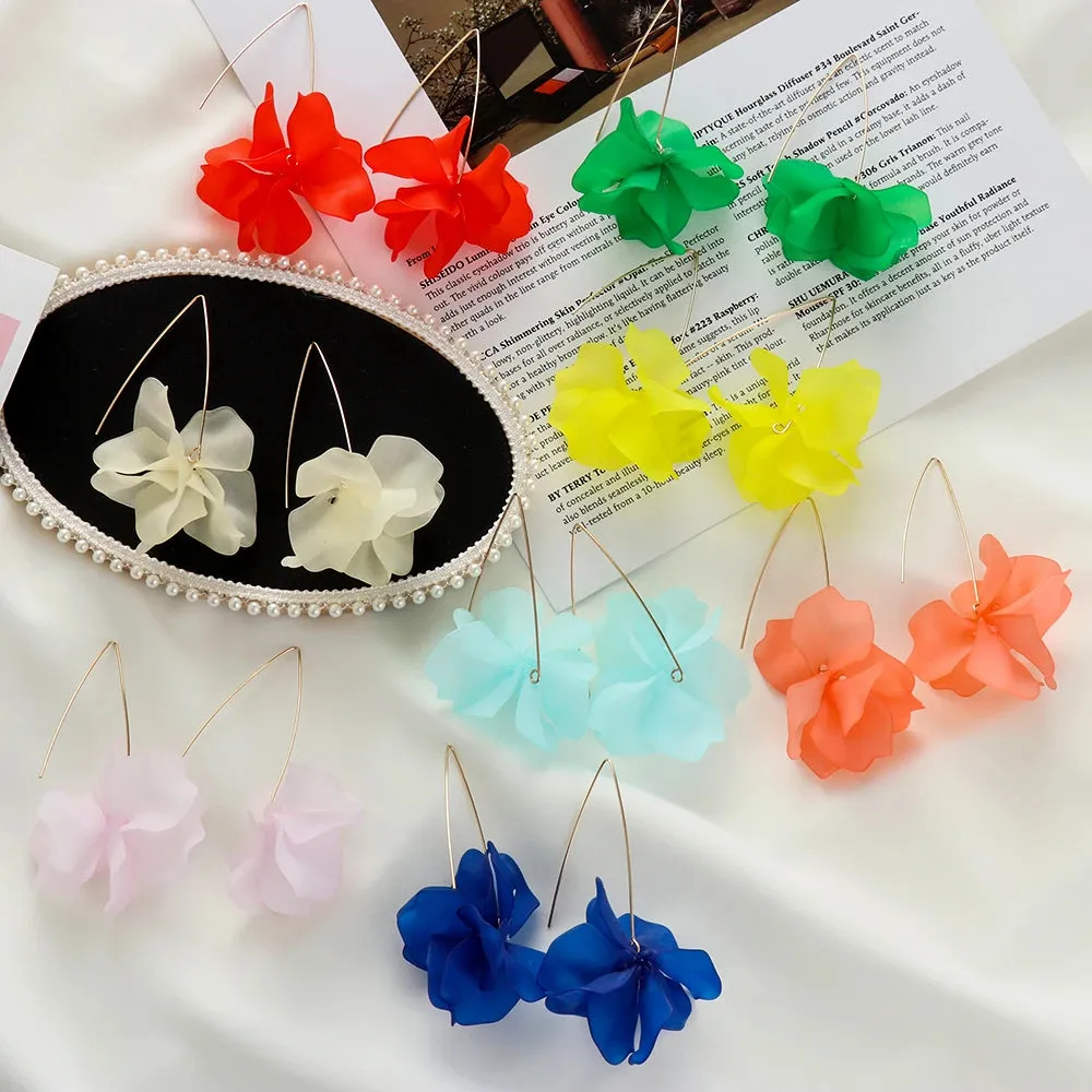 Bohemia Handmade Resin Flower Earrings