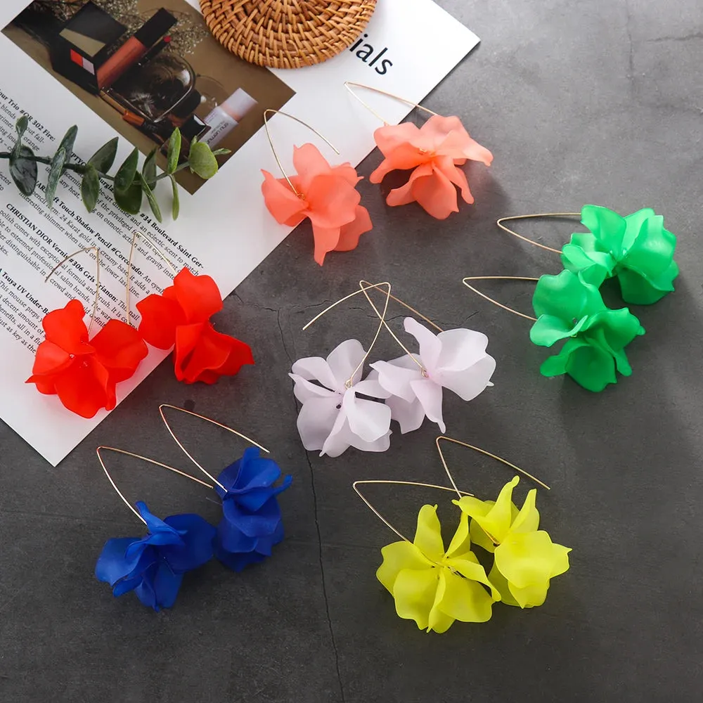 Bohemia Handmade Resin Flower Earrings