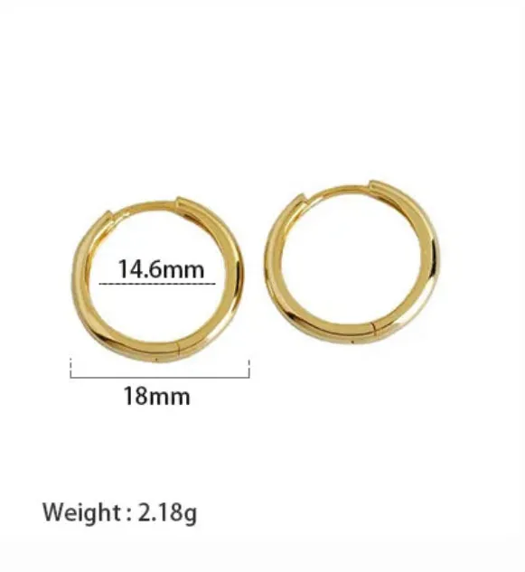 Boho & Mala 18k Gold Hoop Earrings