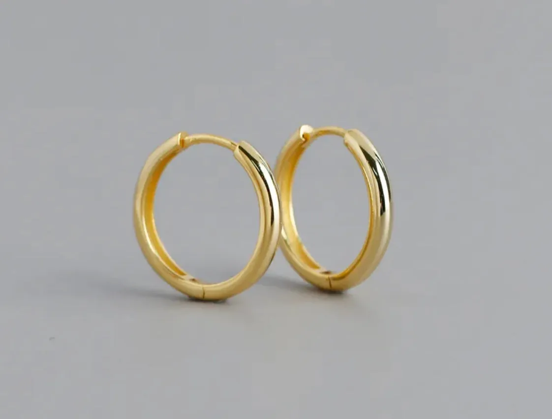 Boho & Mala 18k Gold Hoop Earrings