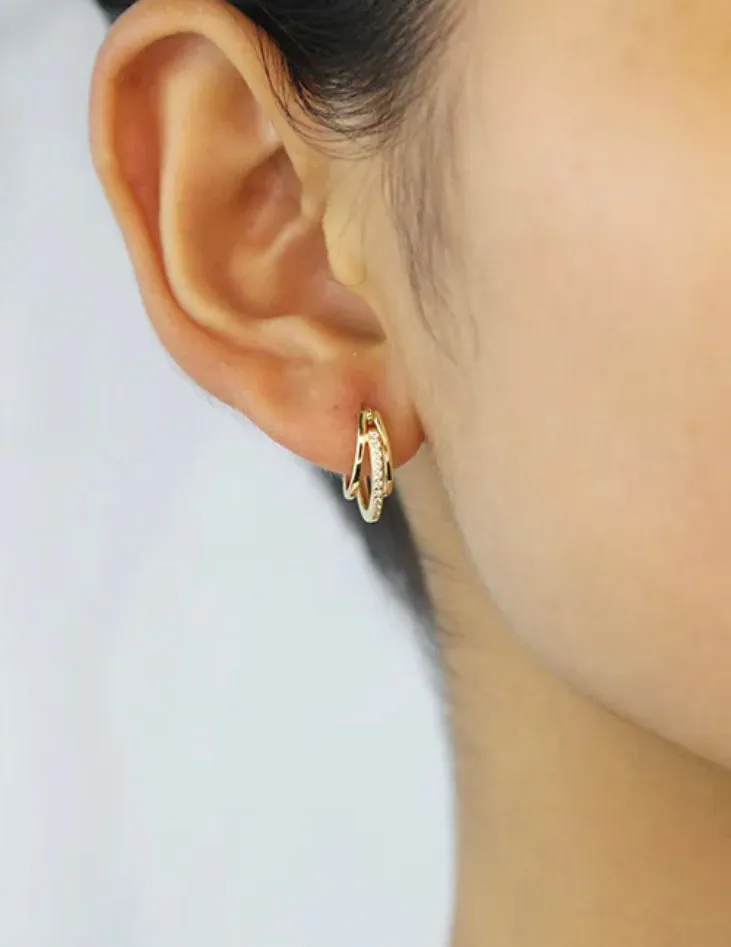 Boho & Mala 18k Gold Plated Hoop Earrings