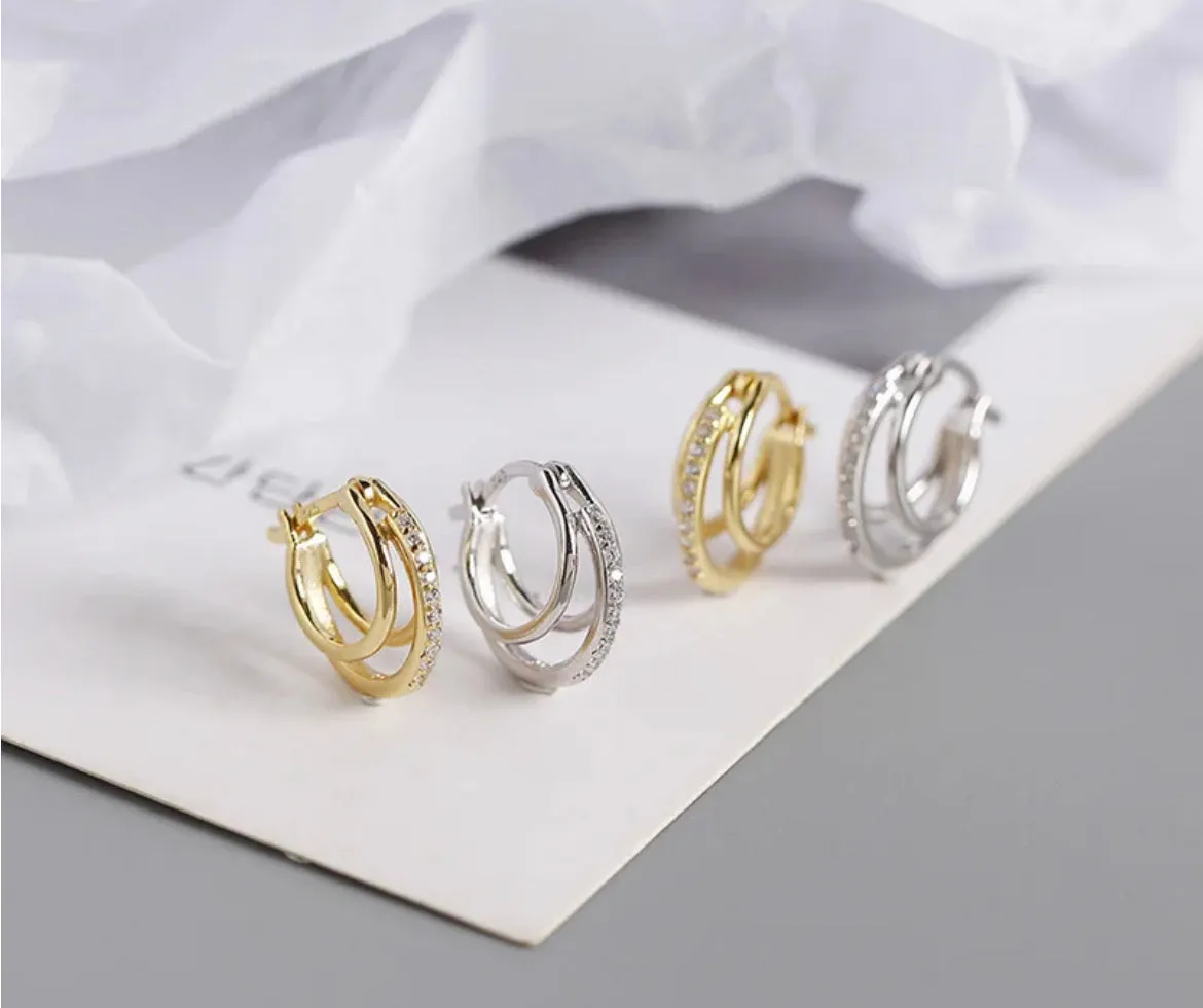 Boho & Mala 18k Gold Plated Hoop Earrings