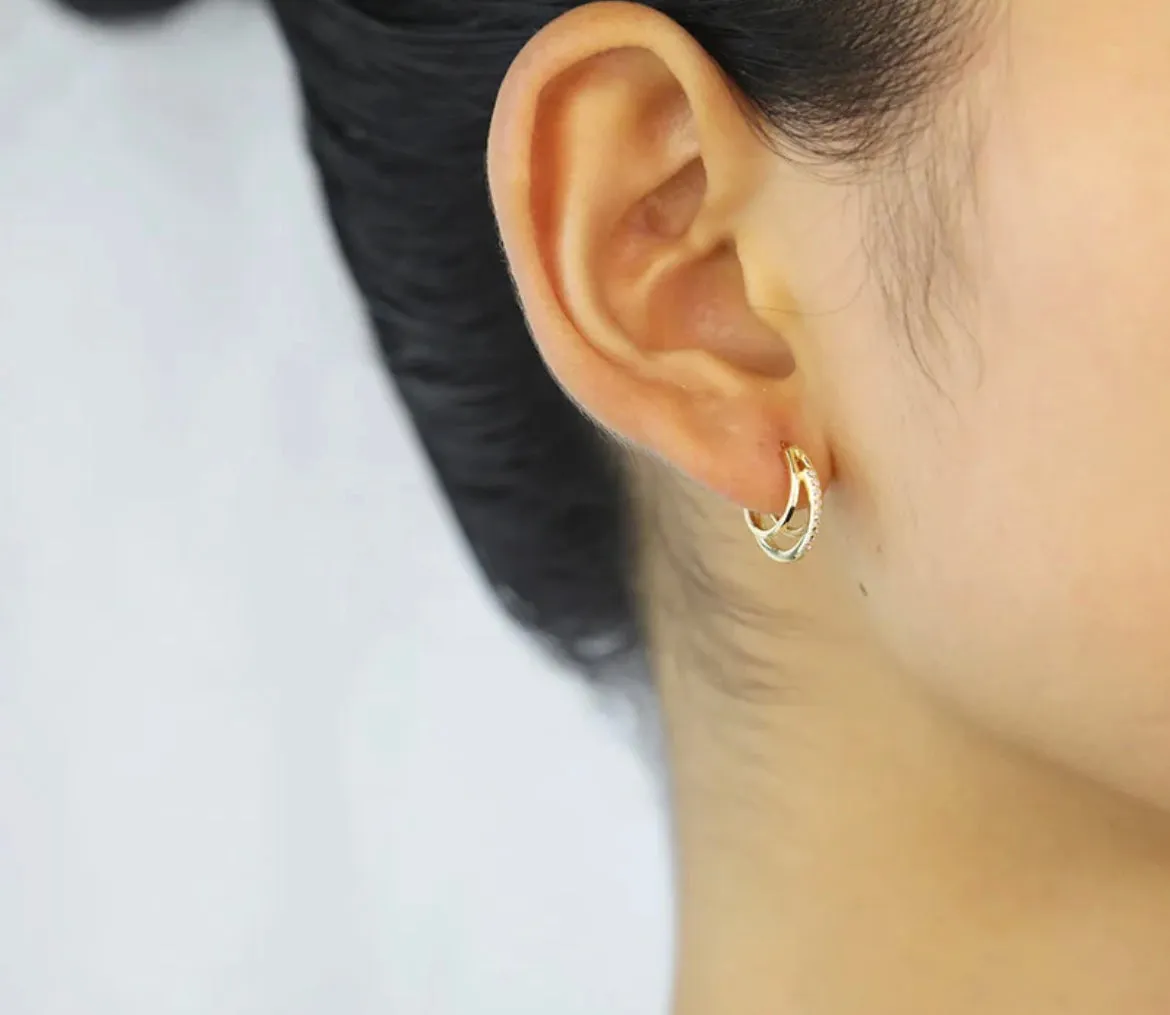 Boho & Mala 18k Gold Plated Hoop Earrings