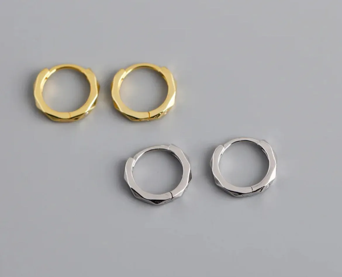 Boho & Mala Huggies 18k Gold Hoop Earrings
