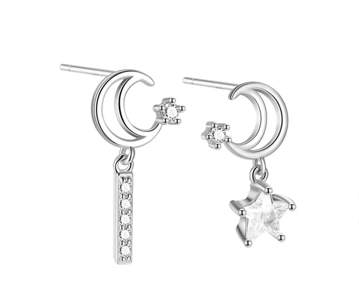 Boho & Mala Star Sterling Silver Stud Earrings
