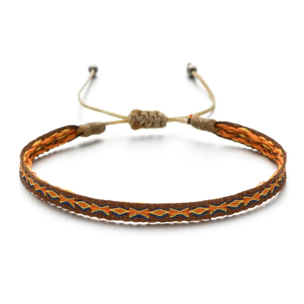 Boho Colorful Woven Rope String Bracelet, Wrap Bracelet, Bohemian Bracelet