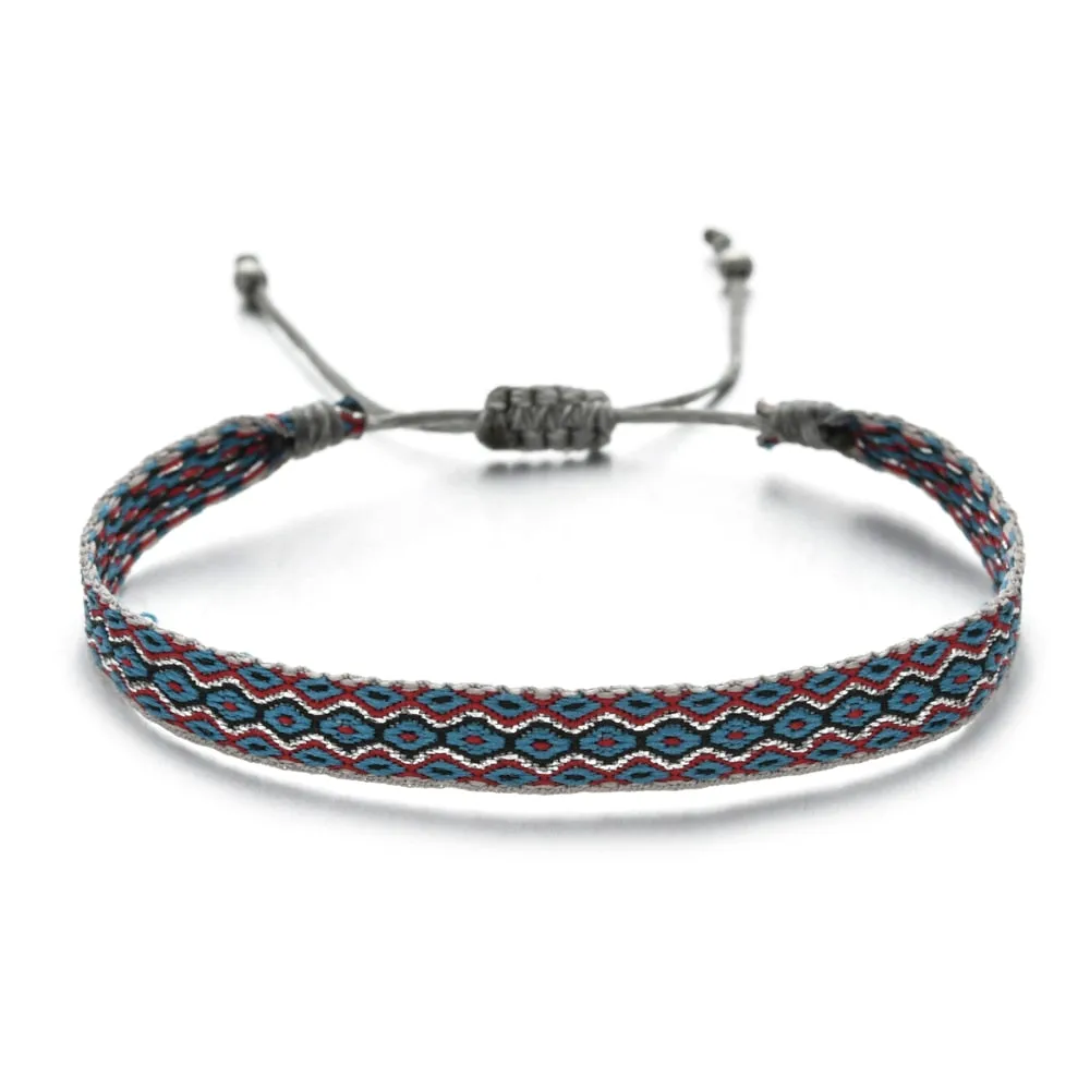 Boho Colorful Woven Rope String Bracelet, Wrap Bracelet, Bohemian Bracelet