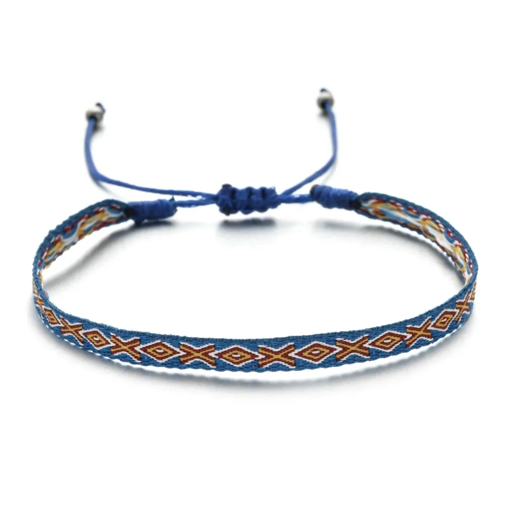 Boho Colorful Woven Rope String Bracelet, Wrap Bracelet, Bohemian Bracelet