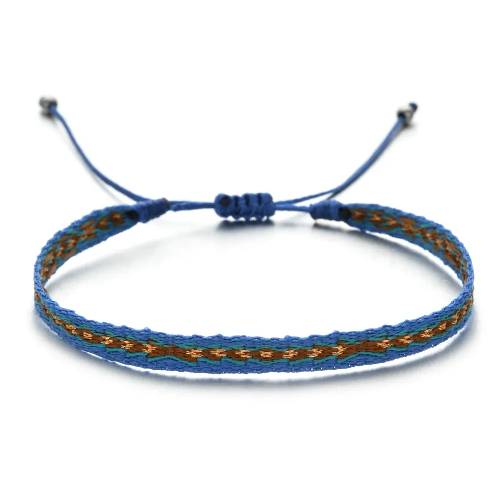 Boho Colorful Woven Rope String Bracelet, Wrap Bracelet, Bohemian Bracelet