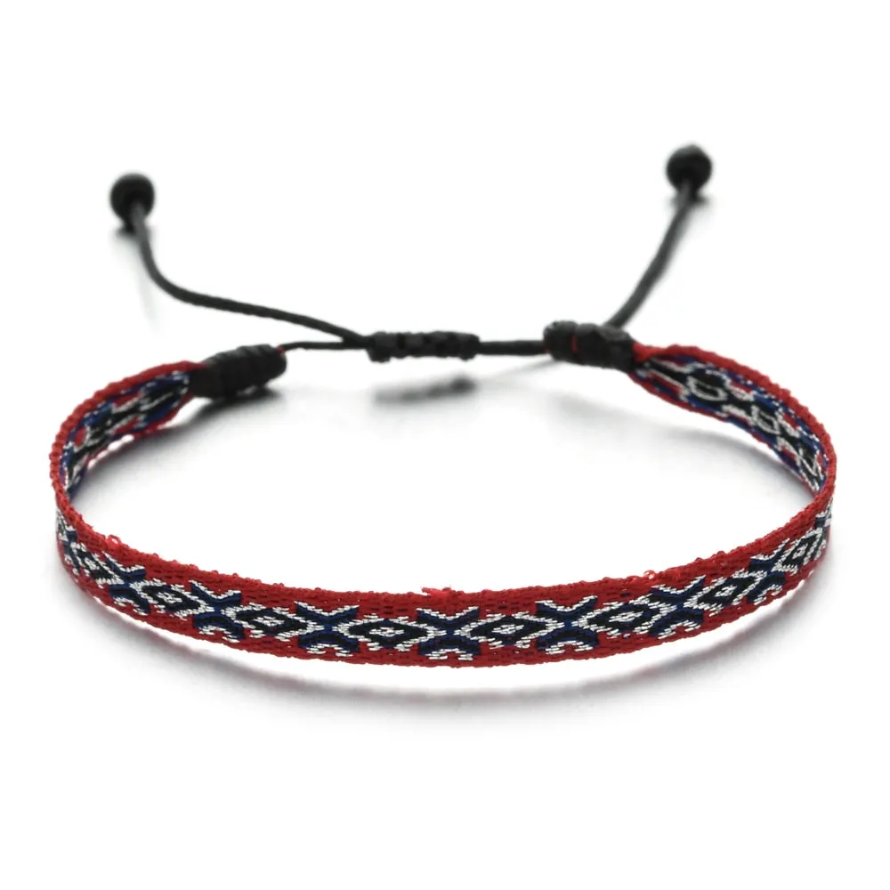 Boho Colorful Woven Rope String Bracelet, Wrap Bracelet, Bohemian Bracelet
