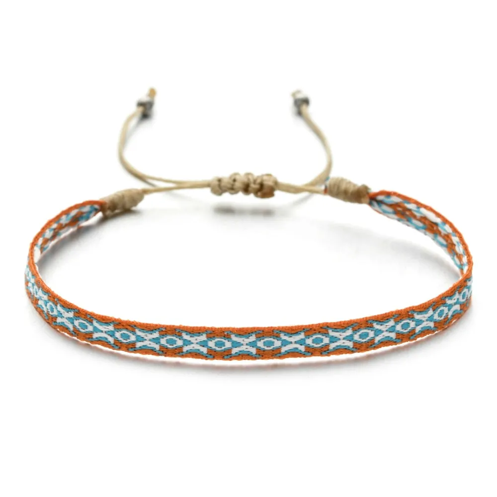 Boho Colorful Woven Rope String Bracelet, Wrap Bracelet, Bohemian Bracelet