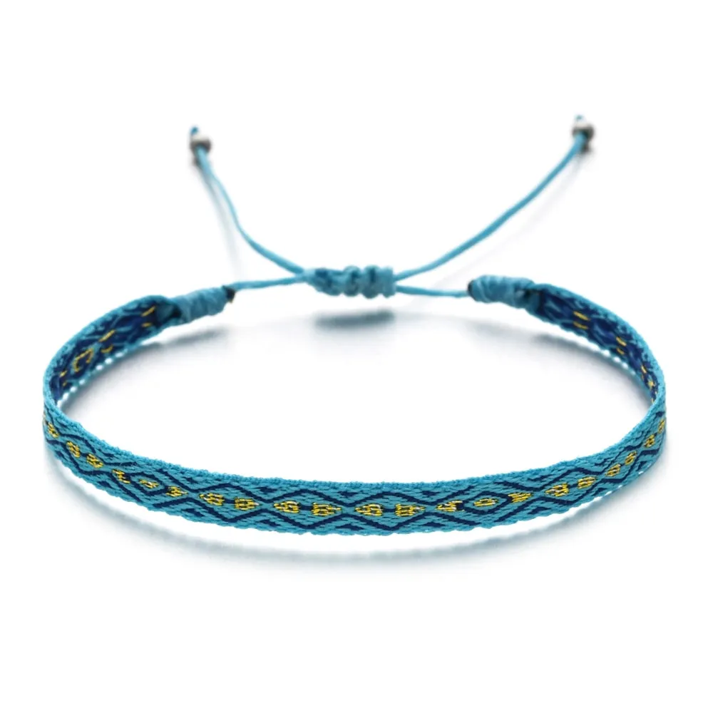 Boho Colorful Woven Rope String Bracelet, Wrap Bracelet, Bohemian Bracelet