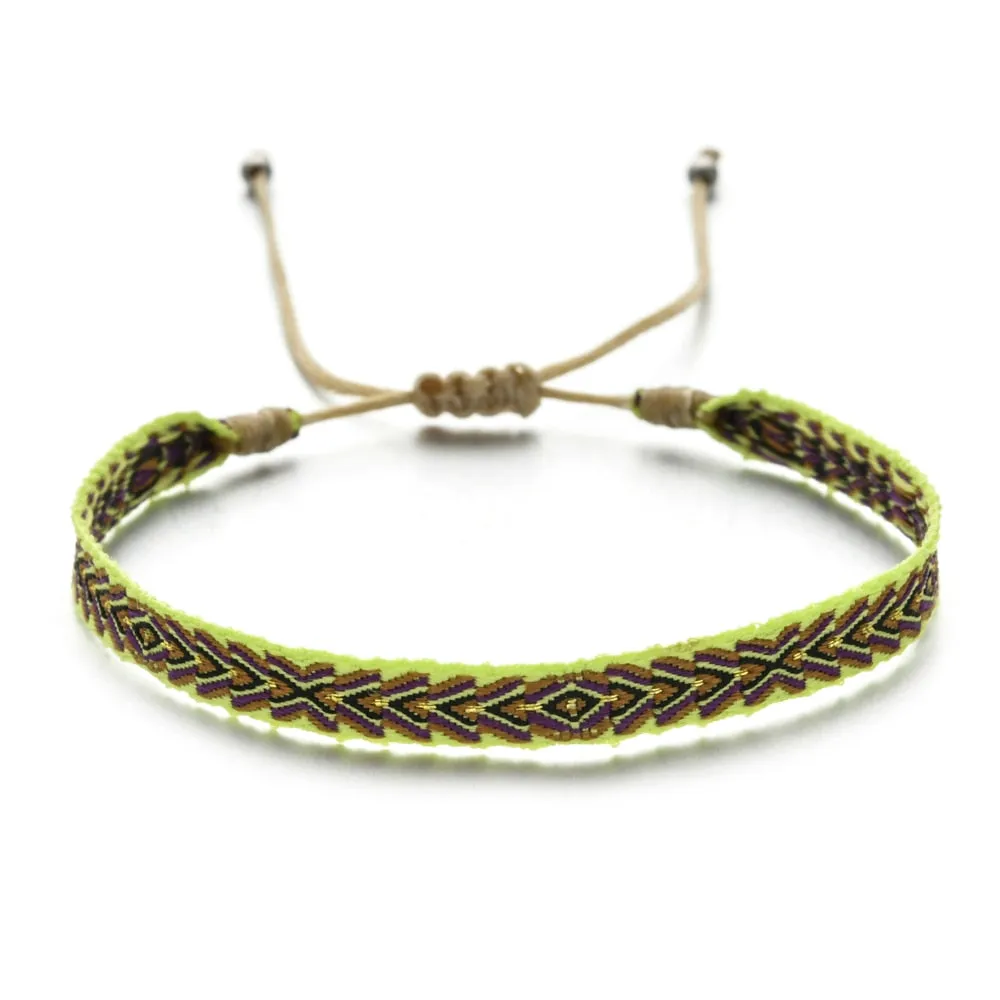 Boho Colorful Woven Rope String Bracelet, Wrap Bracelet, Bohemian Bracelet