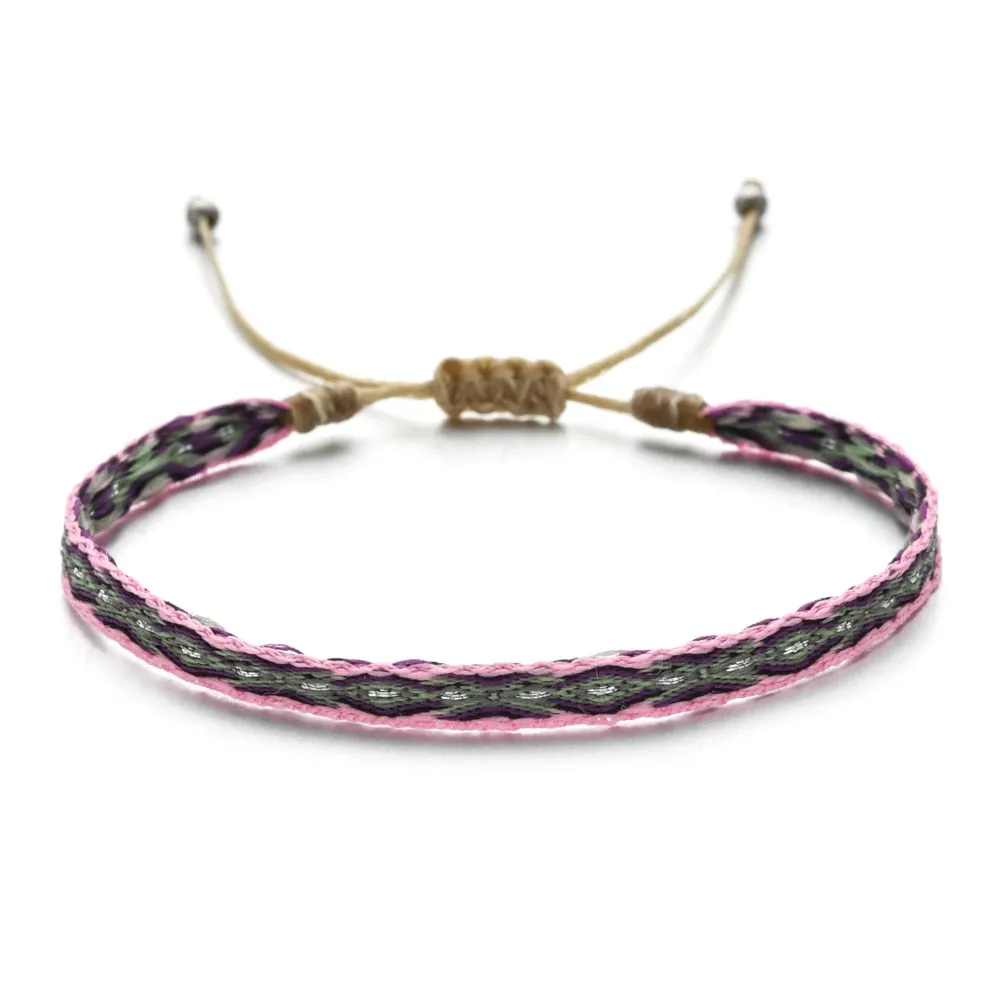Boho Colorful Woven Rope String Bracelet, Wrap Bracelet, Bohemian Bracelet