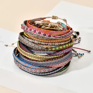 Boho Colorful Woven Rope String Bracelet, Wrap Bracelet, Bohemian Bracelet