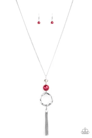 Bold Balancing Act Red Paparazzi Necklace
