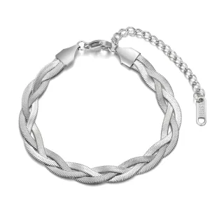 Braided Rope Chain Bracelet – Stainless Steel