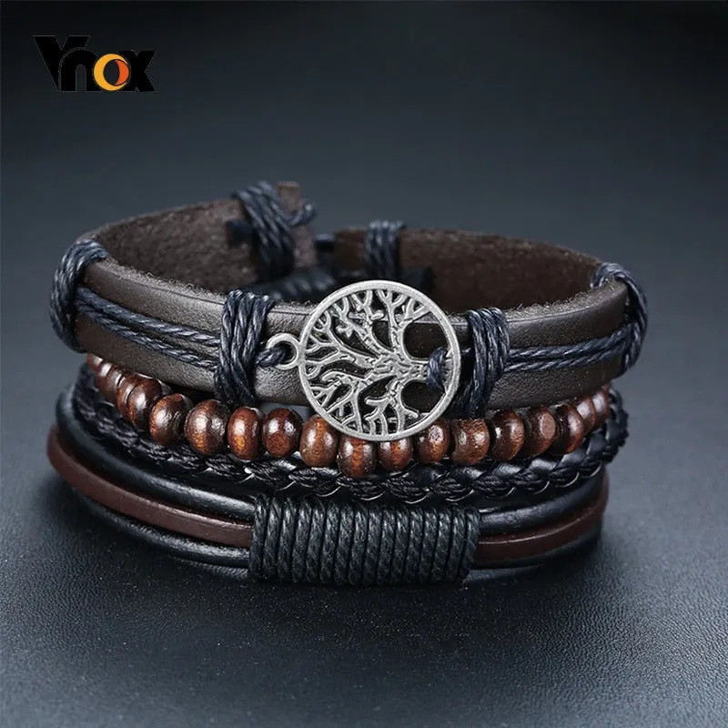 Braided Wrap Leather Vintage Men’s Bracelet