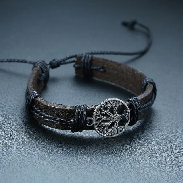 Braided Wrap Leather Vintage Men’s Bracelet