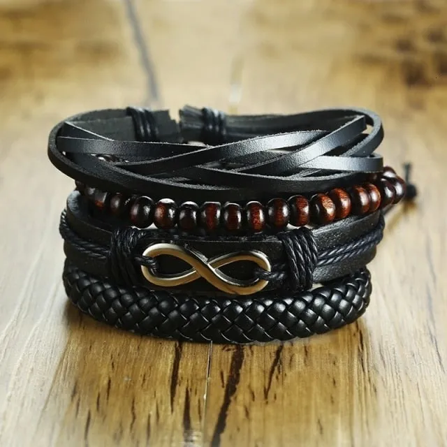 Braided Wrap Leather Vintage Men’s Bracelet