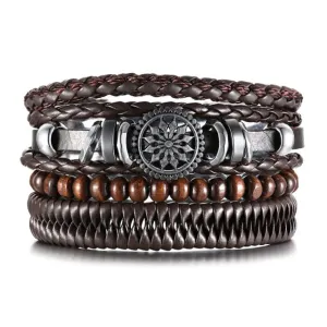 Braided Wrap Leather Vintage Men’s Bracelet