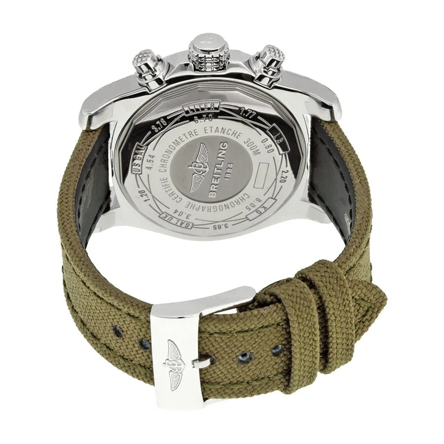 Breitling Avenger II Automatic Chronograph Grey Dial Military Strap Men's WatchA1338111-F564GRFT A1338111-F564-106W-A20BA.1