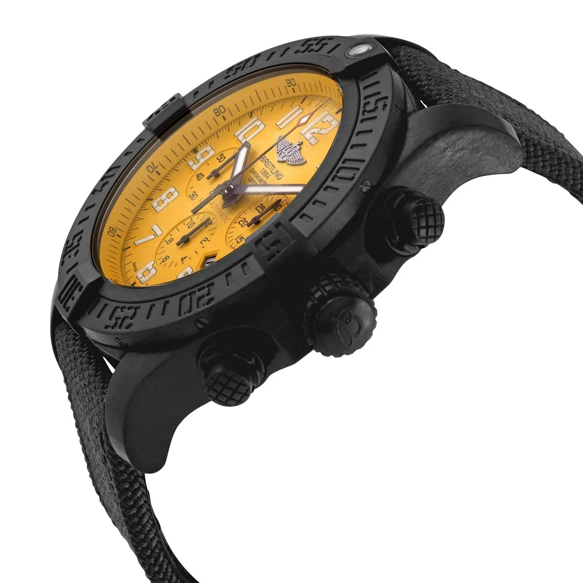 Breitling Chronograph Automatic Chronometer Cobra Yellow Dial Men's Watch XB0170E41I1W1
