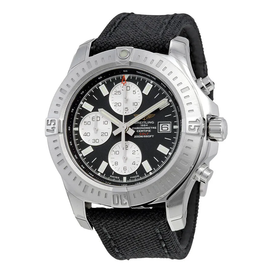 Breitling Colt Chronograph Automatic Black Dial Military Strap Men's Watch A1338811-BD83BKFT A1338811-BD83-103W-M20BASA.1