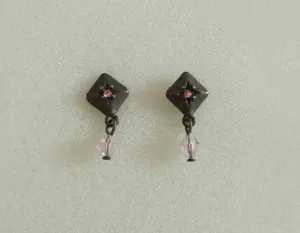 Bronze & Rose Crystal Earrings