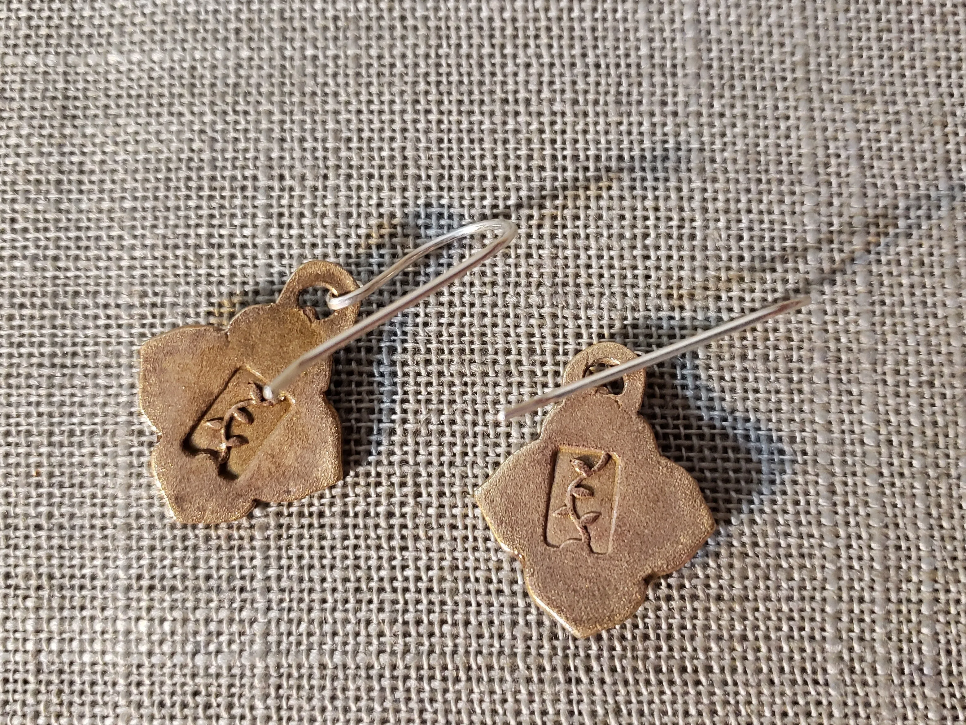 Bronze Flower Earrings