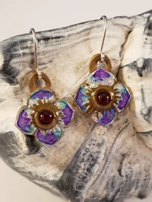 Bronze Flower Earrings