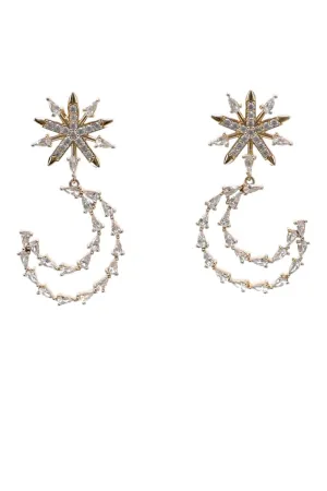 Bryant Crystal Moon Drop Earrings