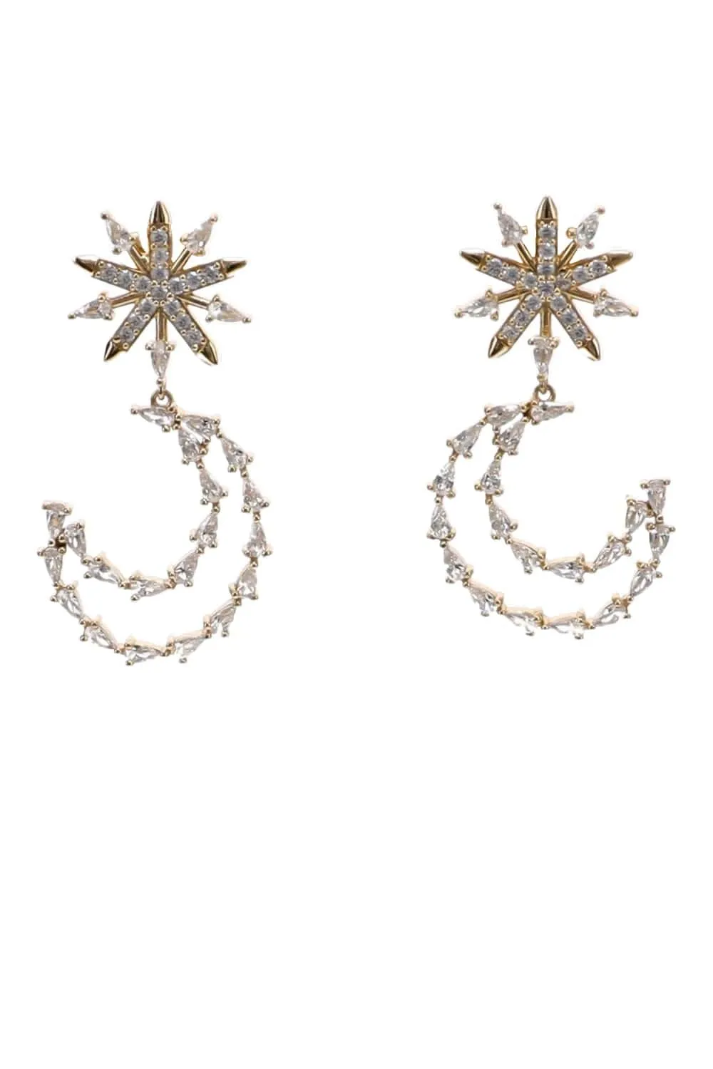 Bryant Crystal Moon Drop Earrings