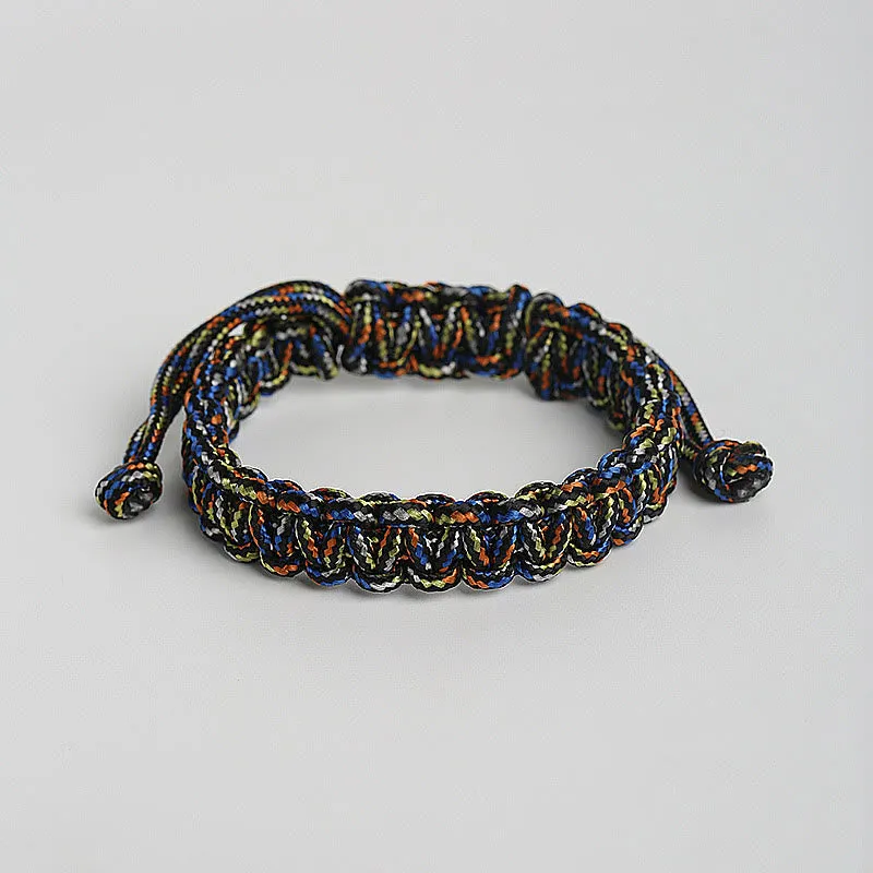 Buddha Stones Handmade Colorful Rope Braided Bracelet