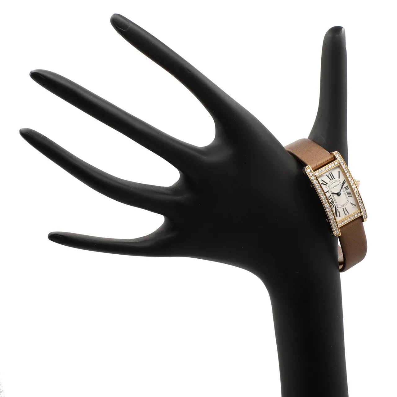 Cartier 18K Yellow Gold Diamond Small Tank Americaine Quartz Watch WB707231