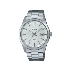 Casio Men's Analog Watch MTP-VD03D-7A Silver Stainless Steel Band Watch for mens