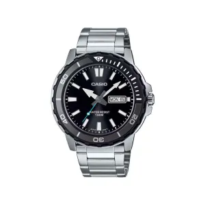 Casio MTD-125D-1A3VDF Men Analog Watch with Silver Stainless Steel Band